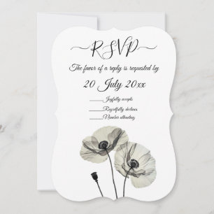 Invitación Minimalismo sencillo y elegante, adornos blancos y