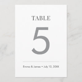 Invitación Minimalist Ampersand Wedding | Table Number