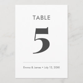 Invitación Minimalist Ampersand Wedding | Table Number