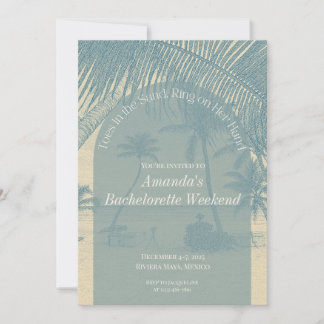 Invitación Minimalist Beach Bachelorette Invitation Itinerary