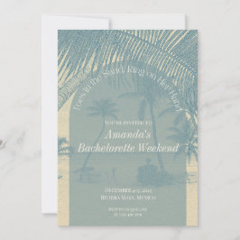 Invitación Minimalist Beach Bachelorette Invitation Itinerary
