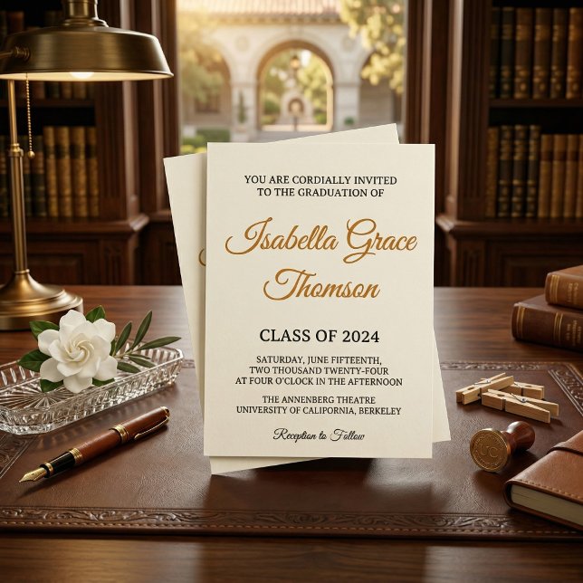 Invitación Minimalist Black Serif Typography Class of 2026 (Minimalist Black Serif Typography Class of 2026 Invitation)