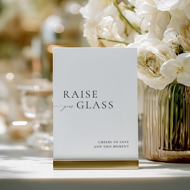 Invitación Minimalist Black & White Wedding Bar Sign (Minimalist Black & White Wedding Bar Sign)