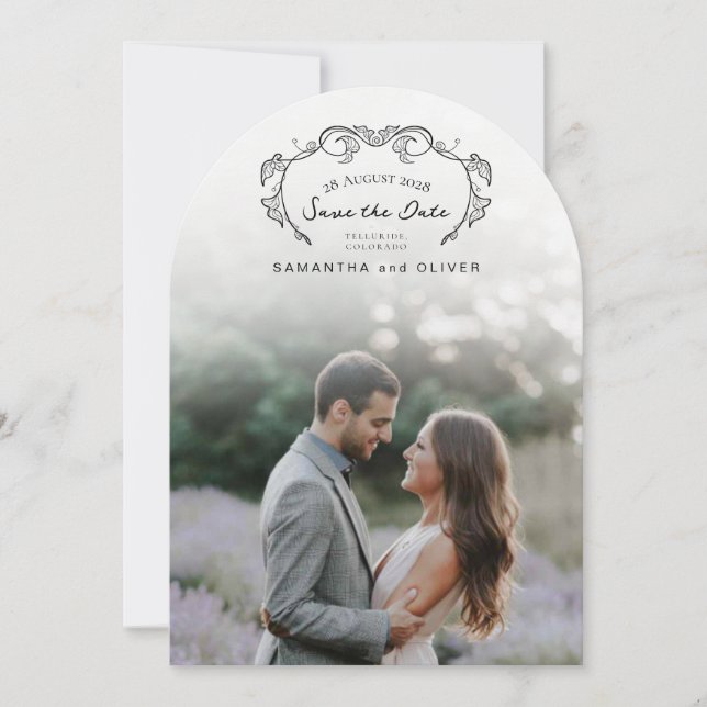 Invitación Minimalist Boho Photo Save the Date (Anverso)