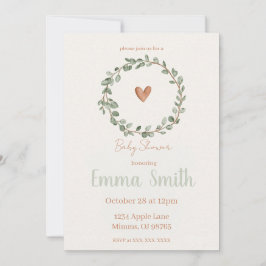 Invitación Minimalist Botanical Baby Shower Invitation
