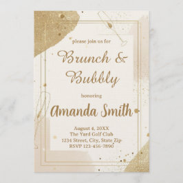 Invitación Minimalist Brunch & Bubbly Invitation – Neutral