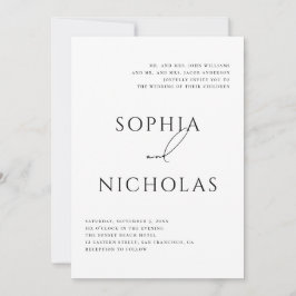 Invitación Minimalist Classic Wedding | Elegant Typography