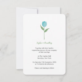 Invitación Minimalist Downy Tulip