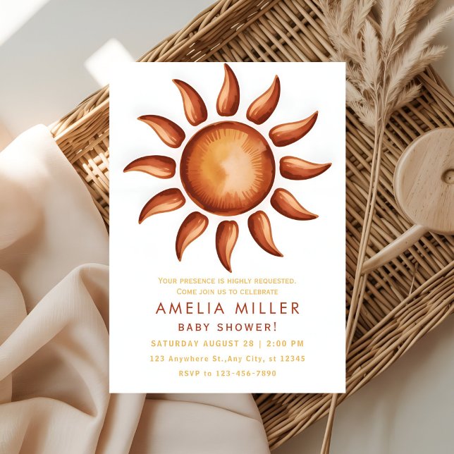 Invitación Minimalist Earth Tone Baby Shower (Subido por el creador)