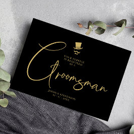 Invitación Minimalist Elegant Gorgeous Script Groomsman 