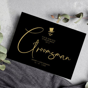 Invitación Minimalist Elegant Gorgeous Script Groomsman