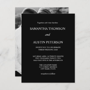 Invitación minimalist elegant wedding of the