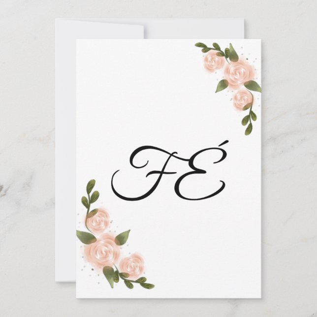 Invitación Minimalist "Faith" Message Card – Special Prints E (Anverso)
