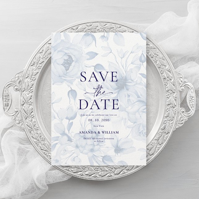 Invitación Minimalist Floral Save the Date (Subido por el creador)