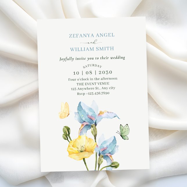 Invitación Minimalist flower bouquet wedding (Subido por el creador)