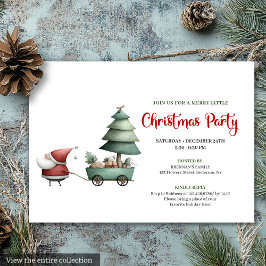 Invitación Minimalist Funny Santa Claus Festive Party Invite