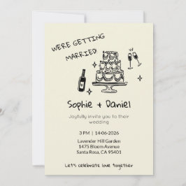 Invitación Minimalist Hand-Drawn