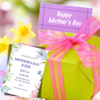 Invitación Minimalist Happy Mother's Day Card for Grandma