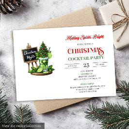 Invitación Minimalist Holiday Cocktails Editable Party Invite