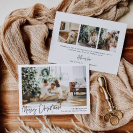 Invitación Minimalist Horizontal Photo Holiday Christmas Card