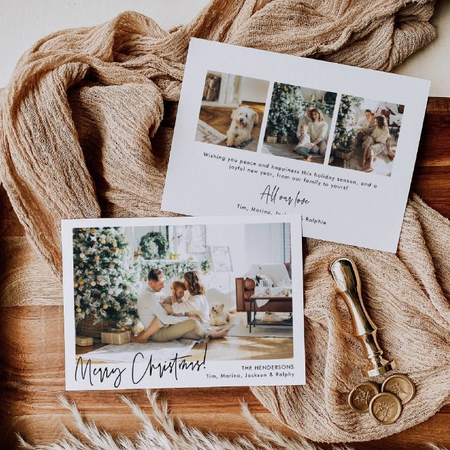 Invitación Minimalist Horizontal Photo Holiday Christmas Card (Subido por el creador)