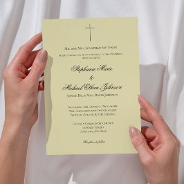 Invitación MINIMALIST Island Citrus Cross Formal Wedding