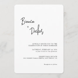 Invitación Minimalist Modern Wedding