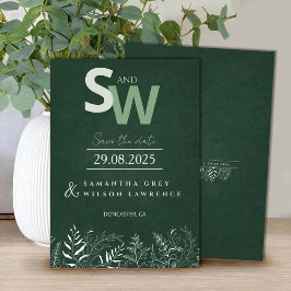 Invitación Minimalist Nature-inspired Leafy Save the Date