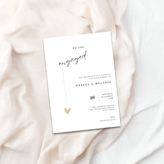 Invitación Minimalist Party Modern Engagement Invitation