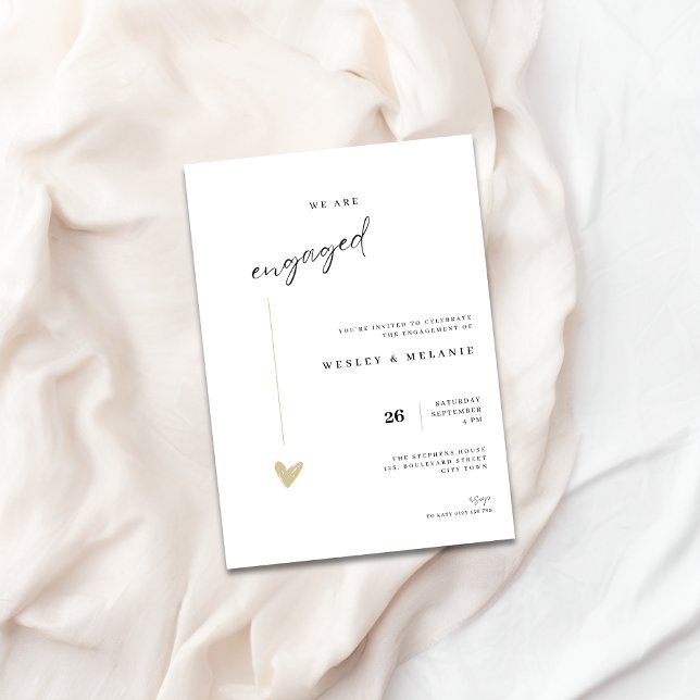 Invitación Minimalist Party Modern Engagement Invitation (Engagement - Elegant Wedding Invitation)