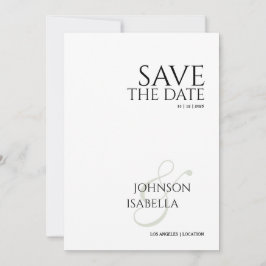 Invitación Minimalist Photo Save the Date Card