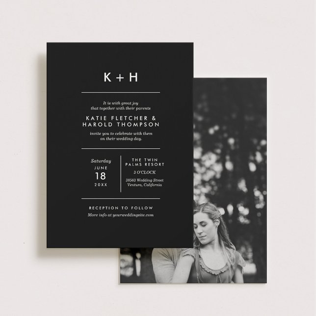 Invitación Minimalist Photo Wedding (Subido por el creador)