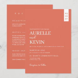 Invitación Minimalist Simple Elegant QR Code Wedding