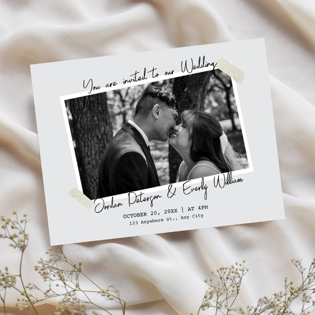 Invitación Minimalist simple wedding  (Subido por el creador)