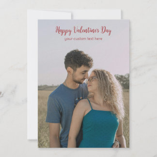Invitación Minimalist Valentine's Day Custom Photo Card