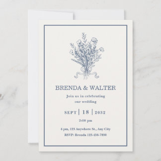 Invitación Minimalist Wedding Invitation