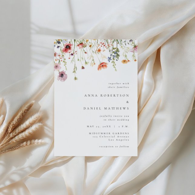 Invitación Minimalist Wildflower Wedding (Subido por el creador)