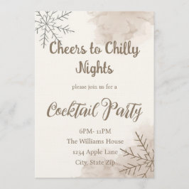 Invitación Minimalist Winter Cocktail Party Invitation