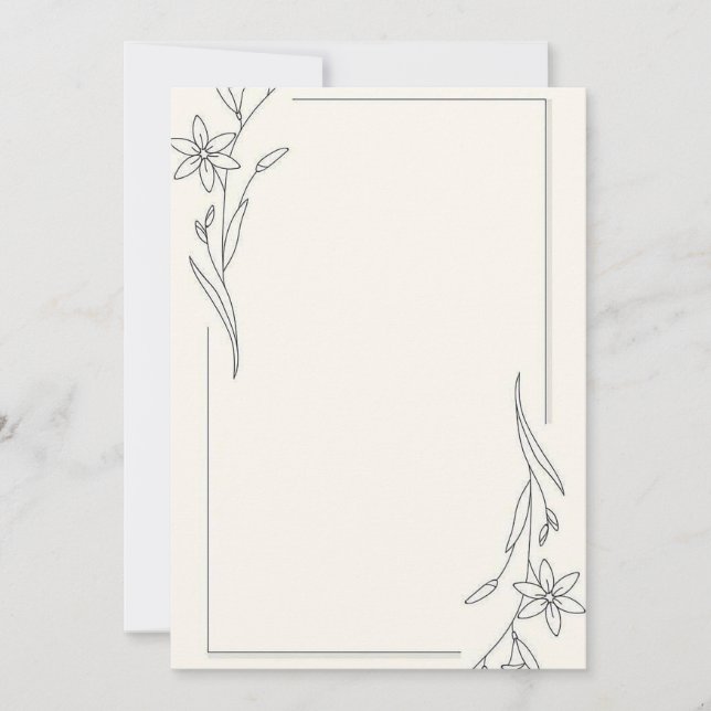 Invitación Minimalista (Anverso)