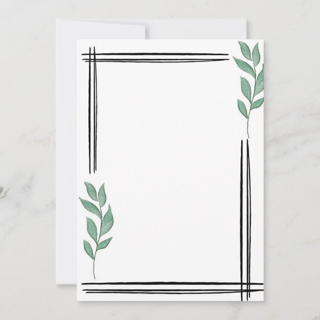 Invitación Minimalista (Anverso)