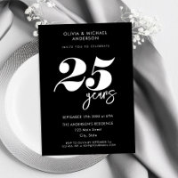Minimalista 25° Aniversario del Boda