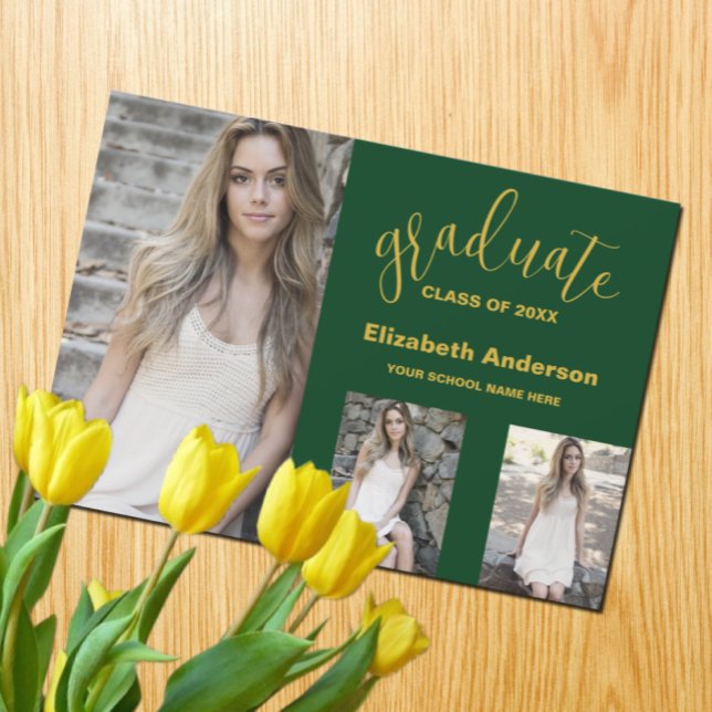 Invitación minimalista 3 de graduación de fotos (Subido por el creador)