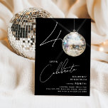 Invitación Minimalista 40.ª Fiesta de Cumpleaños de la Pelota<br><div class="desc">¡Celebra el hito de cumplir 40 años con nuestra moda y la minimalista invitación de la fiesta de cumpleaños 40! Esta invitación prepara el escenario para una celebración memorable, con los números '40' con un toque único - el '0' es una brillante bola de disco, brillando en nuestro moderno fondo...</div>