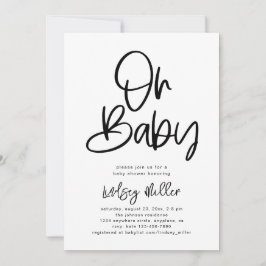 Invitación minimalista a Baby Shower