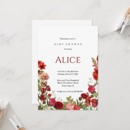 Invitación minimalista a Baby Shower de Flor Silve