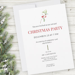 Invitación Minimalista a la Fiesta de Navidad de H