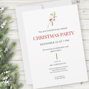 Invitación Minimalista a la Fiesta de Navidad de H
