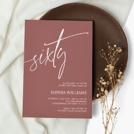 Invitación Minimalista a los 60 años de Terracota