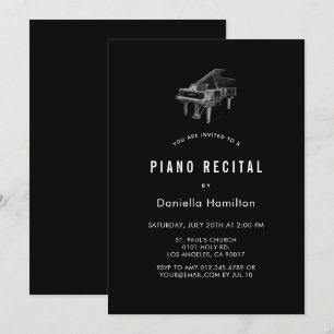 Invitación Minimalista al Recital de Piano Negro