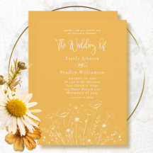 Minimalista Amarillo Dorado Blanco Floral Simple B
